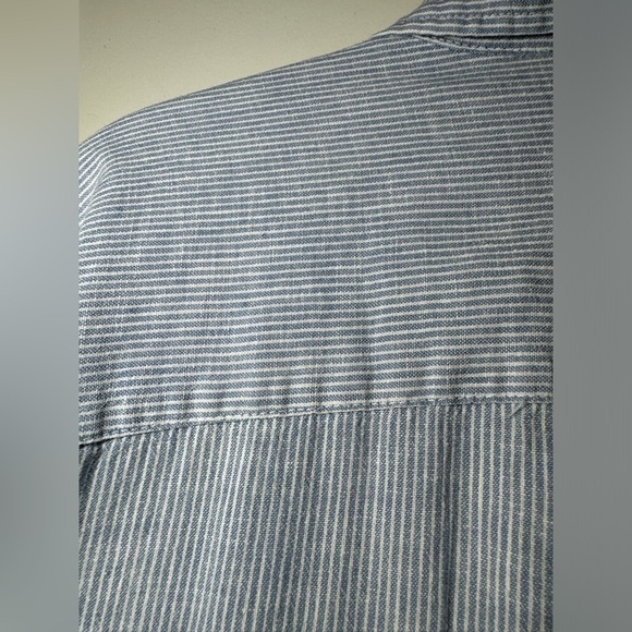 Piombo Italian Blue White Striped Coastal Nautical Collared Button Down Shirt XL - Picture 9 of 14
